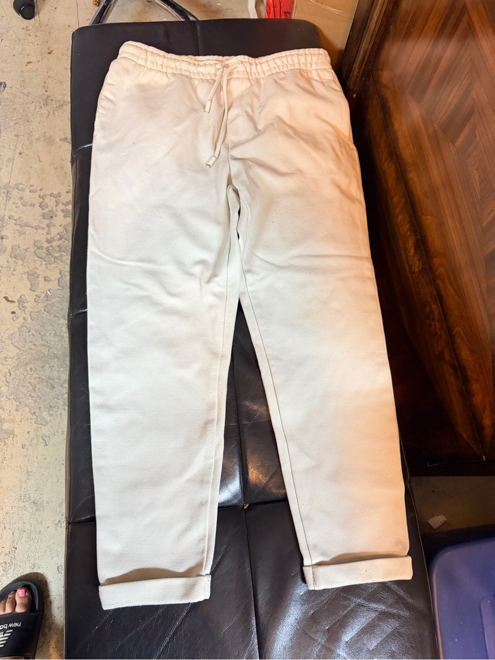 Zara Cream Drawstring Joggers